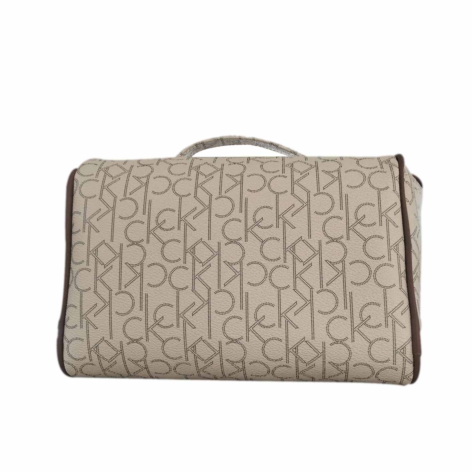 Cosmetiquera Calvin Klein Original Neceser Para Dama Beige Liso