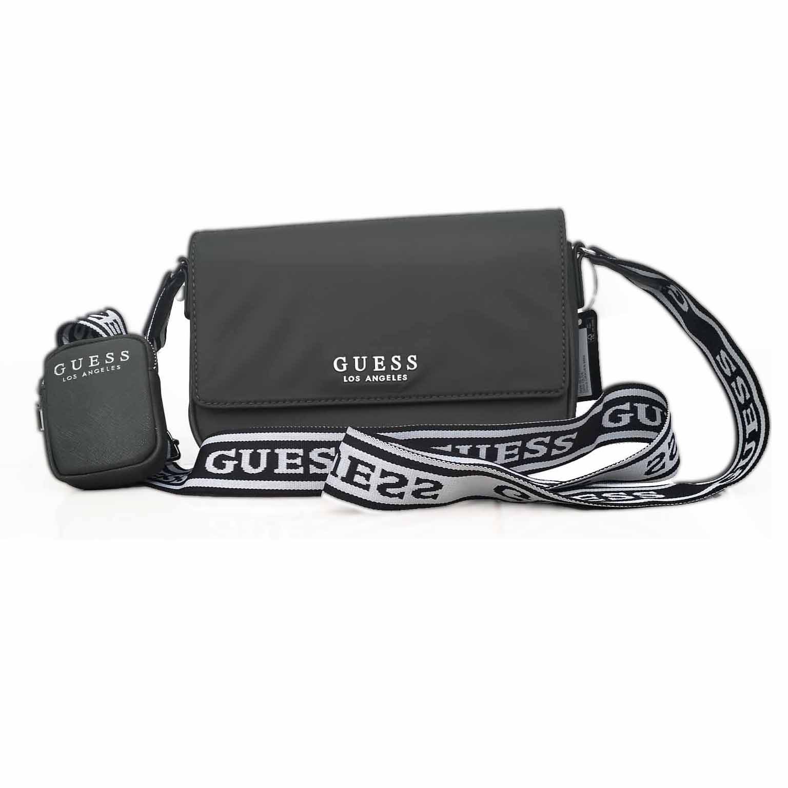 Bolsa Para Dama Guess Original Mini Crossbody Color Verde Olivo