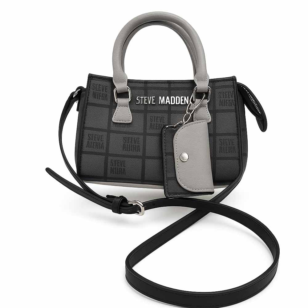 Bolsa Para Dama Steve Madden Satchel Color Gris + Monedero