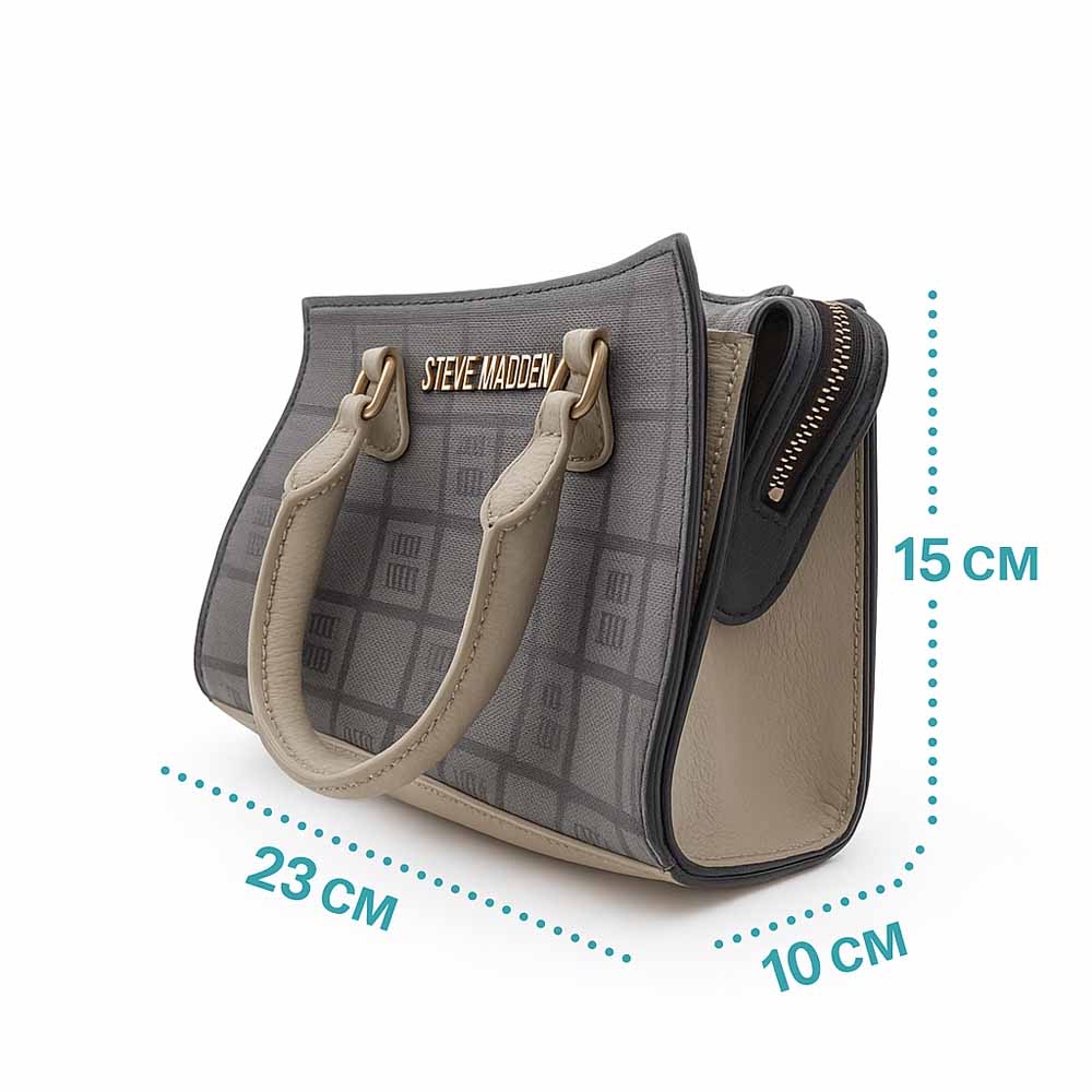 Bolsa Para Dama Steve Madden Satchel Color Gris + Monedero