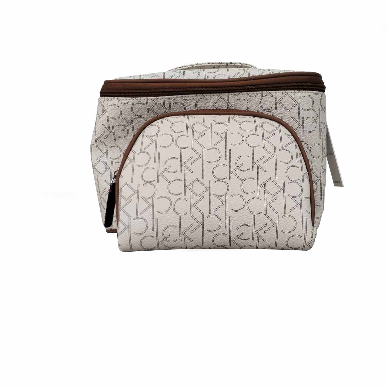 Cosmetiquera Calvin Klein Original Neceser Para Dama Beige Liso