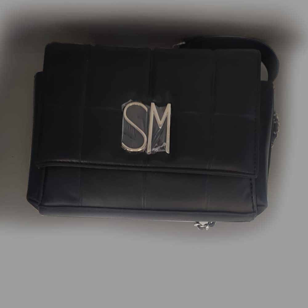 Bolsa Steve Madden Negra Piel Auténtica Elegante Premium
