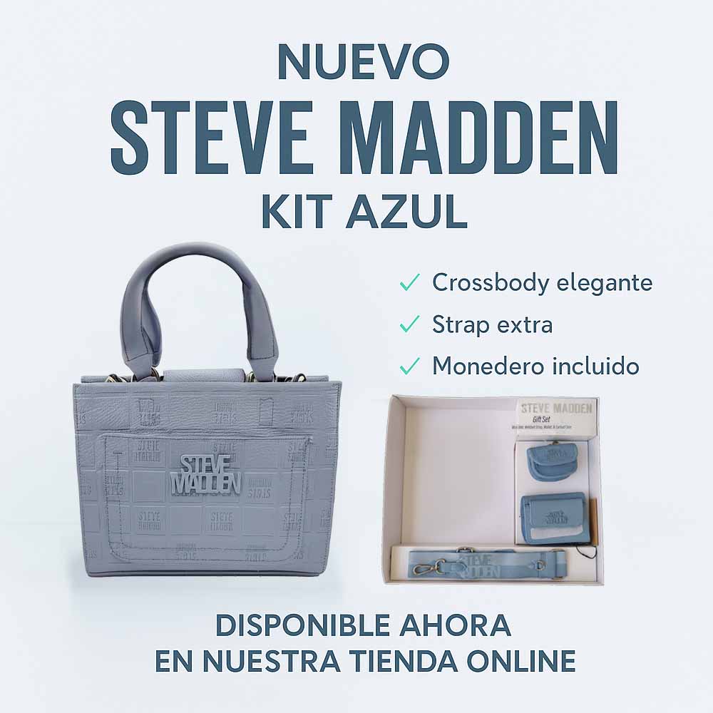 Crossbody Azul Steve Madden  + Strap Extra + Monedero